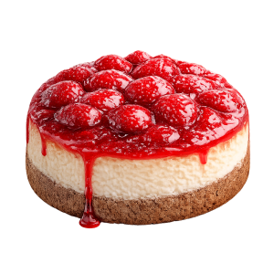 strawberry crumble cheesecake